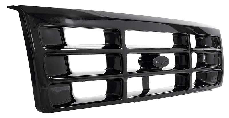 Front Grill Black Fits 1992-1996 Ford F-150, F-250, F-350 Pickup, Bronco