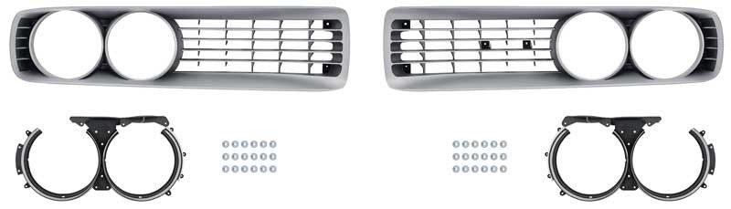 Front Grill Set Silver Fits 1972 Dodge Charger