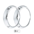 Chrome Headlight Bezel Set With Notches For 1971-1977 Ford Bronco Models