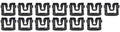 Windshield Molding Clip Set For 1979-1993 Ford Mustang Hatchback; 13 Pieces