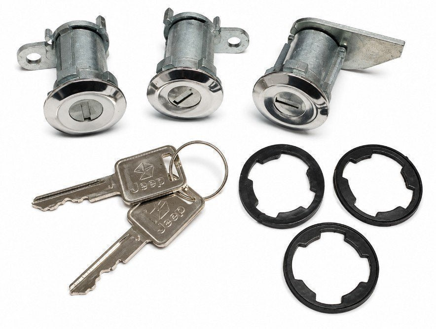 Doors and Rear Door Lock Set With Jeep Keys For 1973-1986 AMC Jeep CJ5 and CJ7