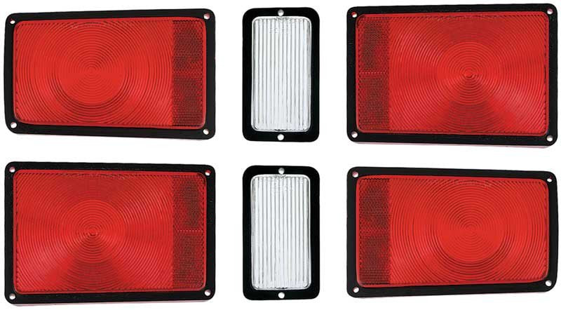 Tail Light Lens Set With Back Up Lenses 6 Lens Set Fits 1971 Dodge Charger
