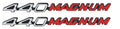 440 Magnum Hood Emblem Fits 1970-1971 Dodge Challenger; Pair