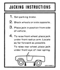 Jack Instruction Decal For 1966-1967 Ford Bronco Ford# C6TA-17A083-A
