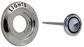 Chrome Headlight Knob With Shaft And Headlight Bezel For 1967-1968 Ford Mustang