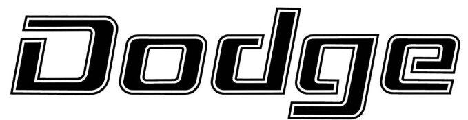 Black Tailgate Name Decal For 1976-1986 Dodge Trucks Small Version 1-3/8 x 5-1/2