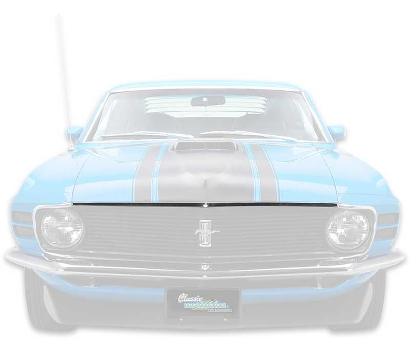 Front Hood Molding Aluminum w/ Hardware Fits 1970 Mustang
