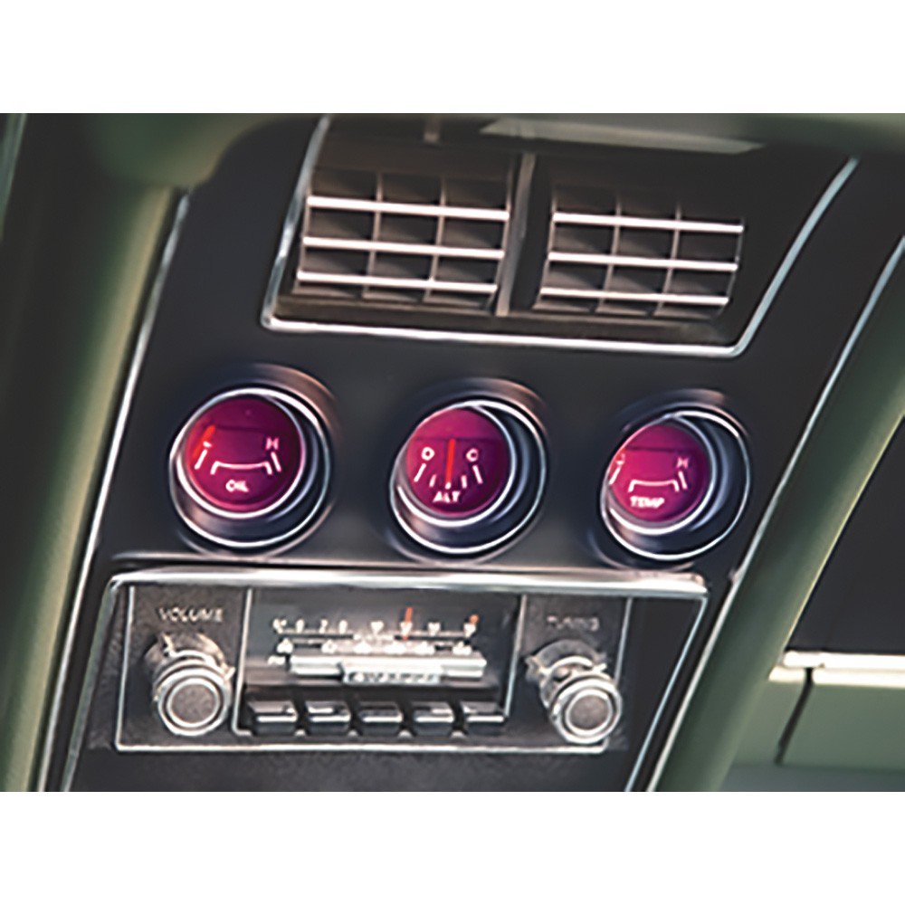 Aux Cluster LED Bulb Kit Red Fits 1971-1973 Mustang