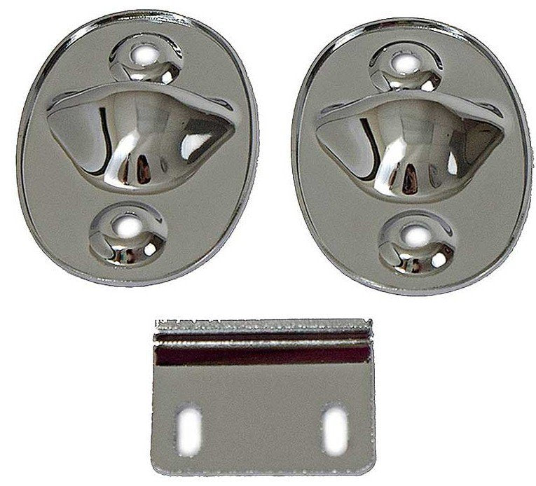 Seat Catch and Trap Door Set For 1965-1970 Ford Mustang Fastback Models