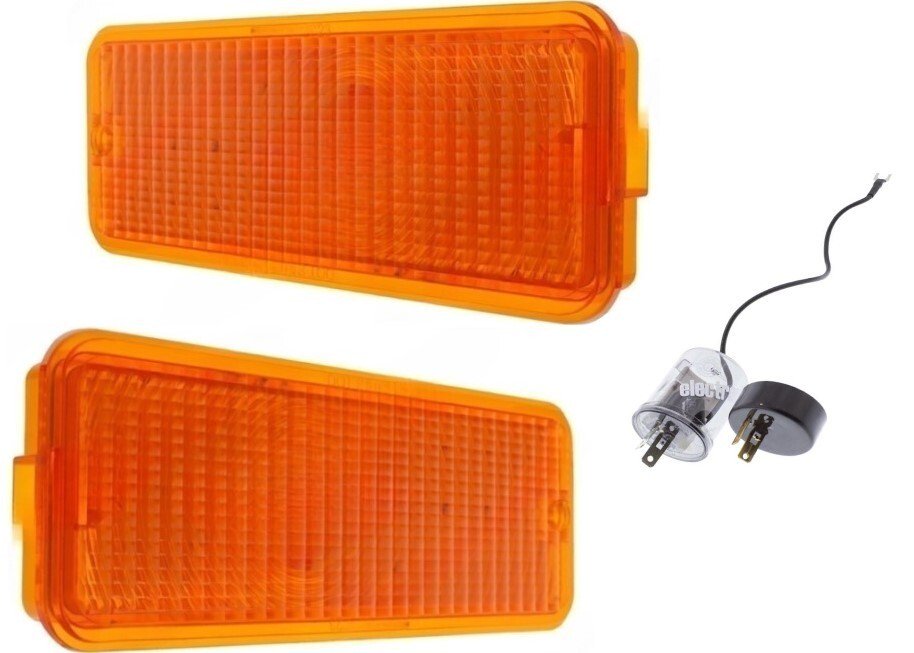 LED Parking Lights For 1973-77 Ford F100 F250 F350 and 1975-77 F150; W/Flasher