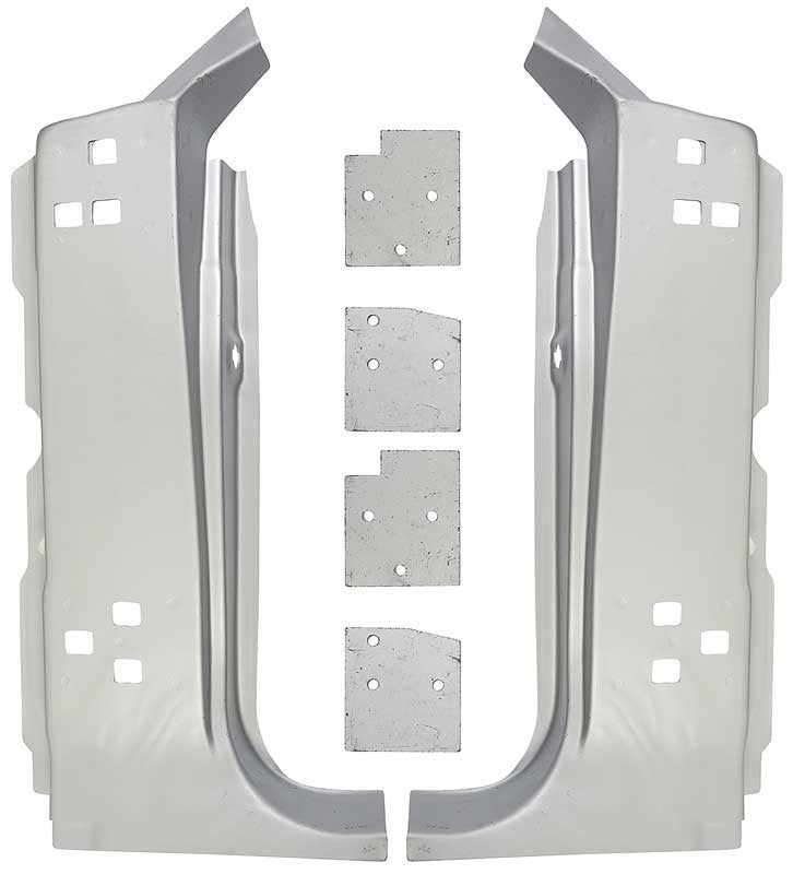 A-Pillar Panel Set 6 Piece Set Silver Weld Thru Fits 1967-1968 Mustang, Cougar