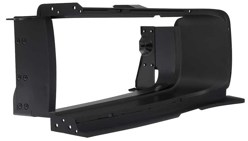 Grill Extension Bezel with Brackets Black LH Fits 1968-1969 Charger