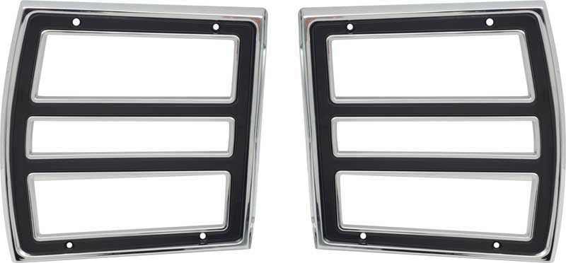 Tail Light Bezels Pair Fits 1968 Dodge Dart