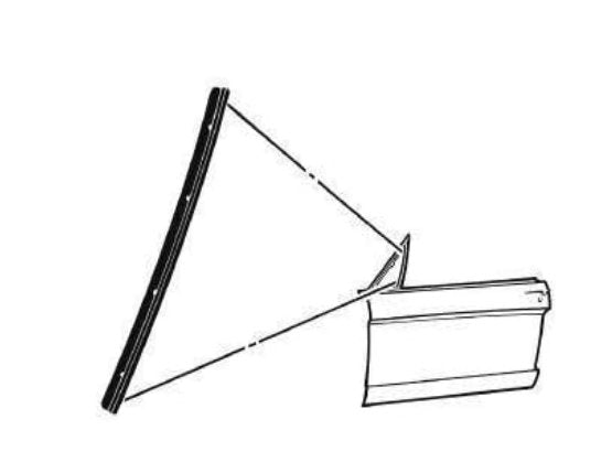 Vent Window Division Bar Weatherstrip For 1964-1966 Ford Mustang