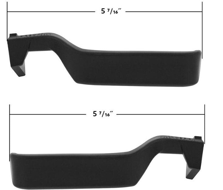 Black Interior Door Handles For 1987-1996 Ford Bronco; Pair