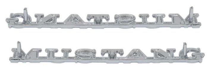 Zinc Die-Cast Fender Emblem For 1965-1966 Ford Mustang Pair