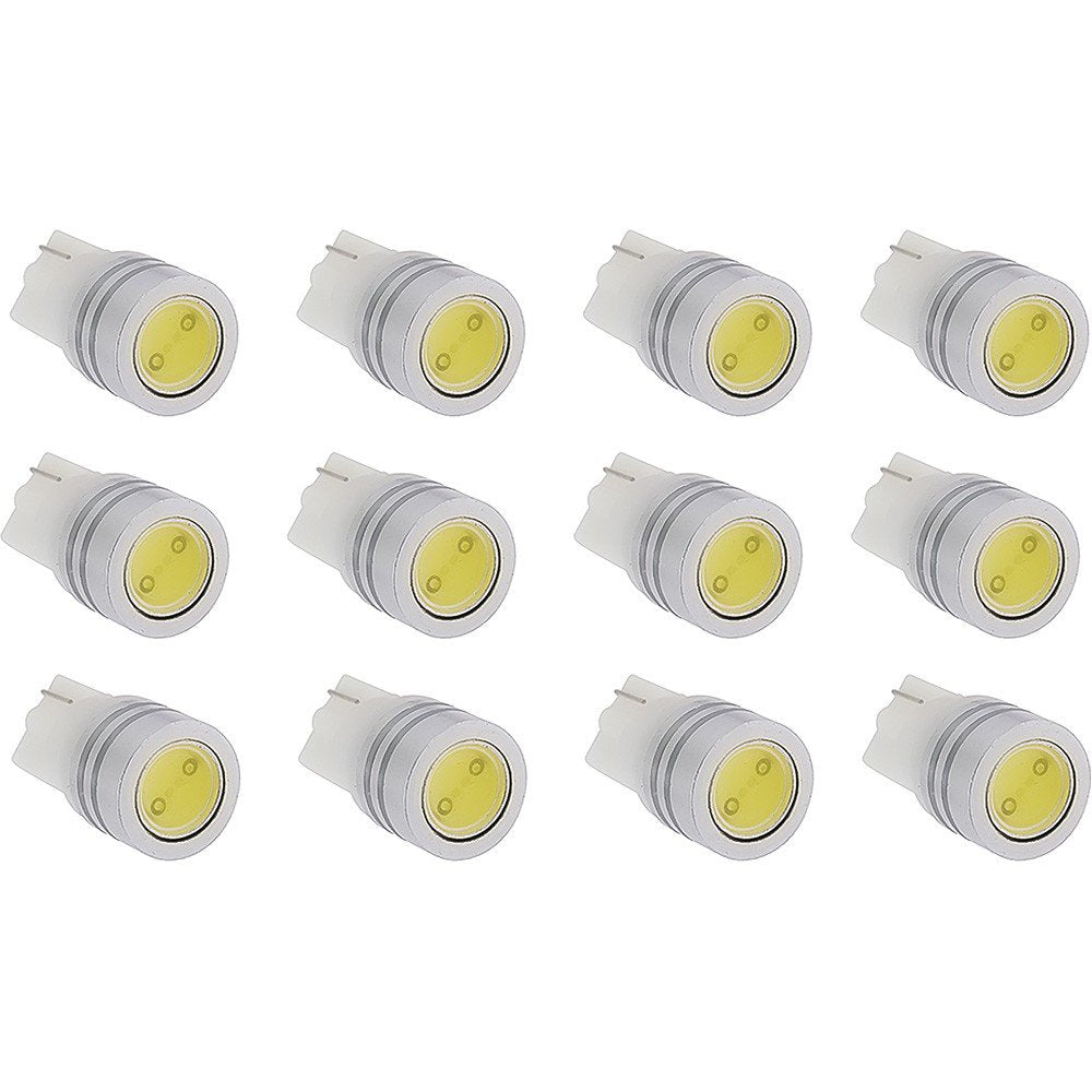 Gauge Cluster LED Bulb Kit 12-Piece Set White Fits 1969-1973 Mustang