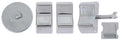 Dash Knob Set Chrome 5 Piece Set Fits 1968-1969 Dodge Charger Rallye