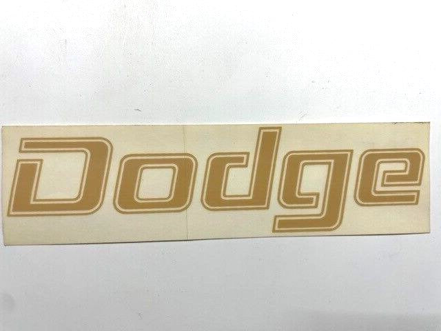 Tan Tailgate Name Decal For 1976-1986 Dodge Trucks Small Version 1-3/8 x 5-1/2