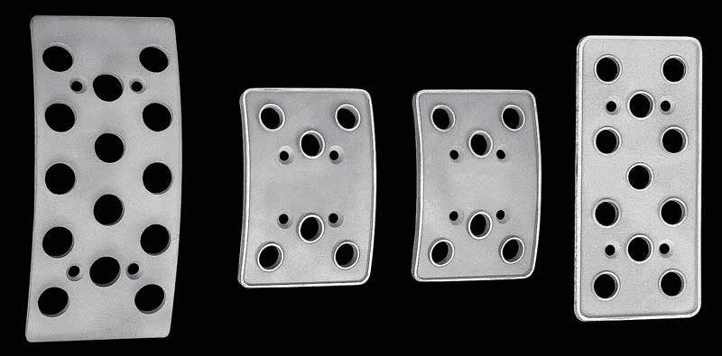 Aluminum Pedal Set Manual Trans 4 pc Set Fits 1979-2004 Ford Mustang