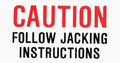 Jack Base Caution Decal For 1968-1970 Challenger Charger and Barracuda Models