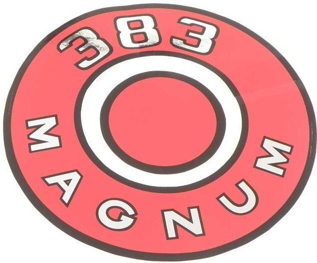 Red 383 Magnum Air Cleaner Lid Decal For 1970 Dodge Challenger and Plymouth Cuda