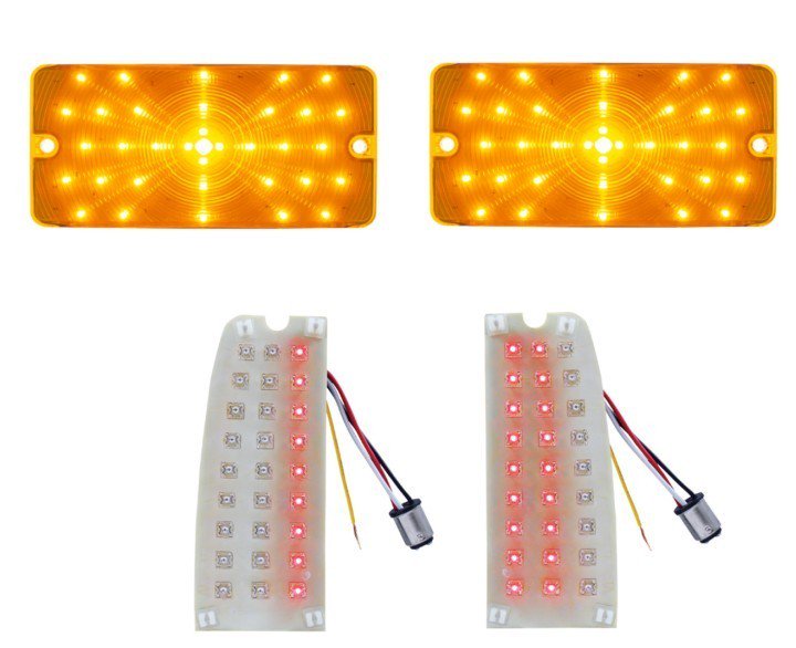 Sequential LED Tail Light Inserts and Marker Lamp Set For 1969-1977 Ford Bronco