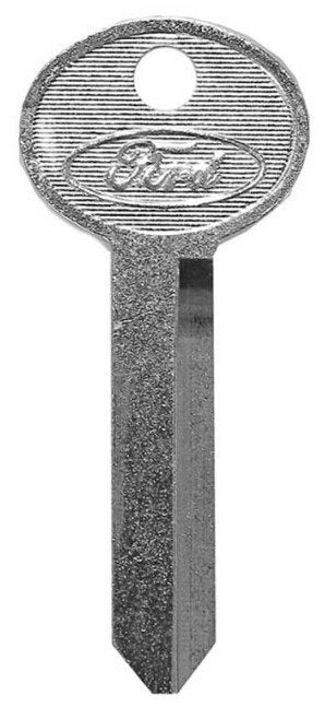 Trunk and Glove Box Key Blank For 1967-1993 Ford Mustang; w/Ford & Pony Logo