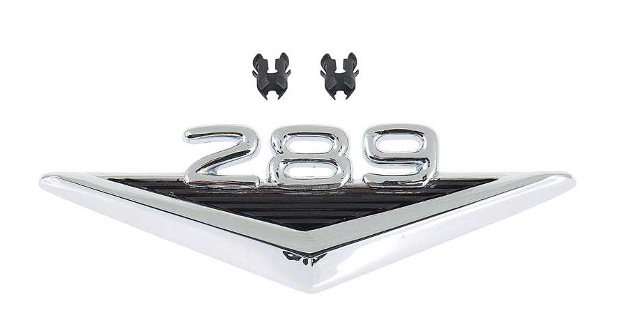 Front Fender Emblem "289" Chrome And Black For 1963-1968 Ford Mustang Bronco