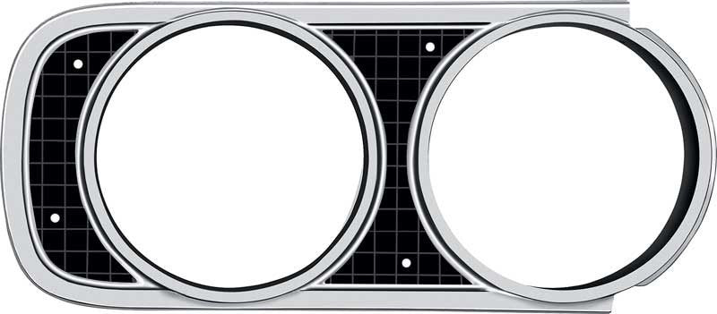 Headlamp Bezel RH Fits 1968 Dodge Coronet R/T, 500