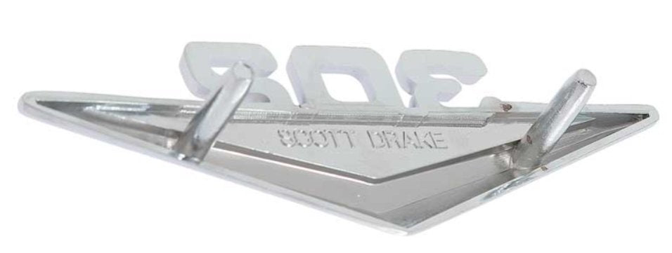 Front Fender Emblem "302" Chrome & Black For 1964-1966 Ford Mustang