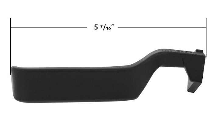Black Interior Door Handle For 1987-1996 Ford Bronco; Driver Side